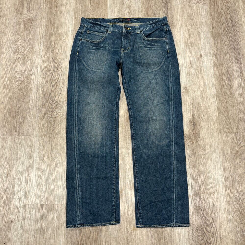Vintage 90s 00s Y2K American Eagle Wide Leg Jeans Washed Faded Men's Size 36x32